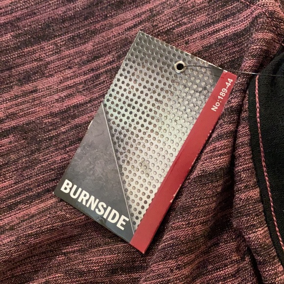 Burnside Maroon & Black Long Sleeve Shirt - Picture 5 of 8